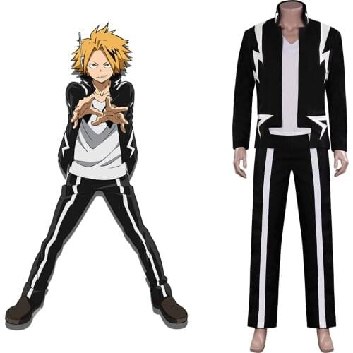 My Hero Academia Cosplay Anime Boku No Hero Academia Kaminari Denki Coat Uniform Pants Costumes