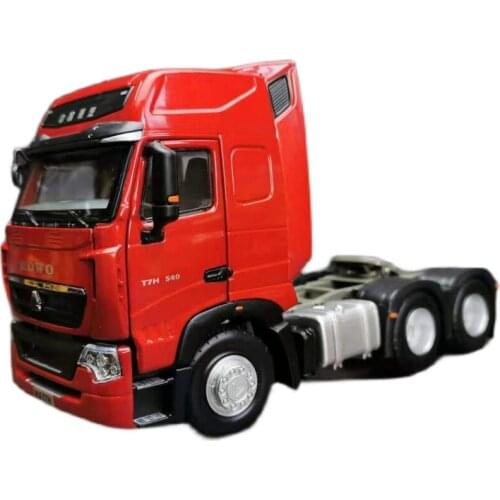 Diecast Alloy 1:36 Scale HOWO Heavy Duty T7H Tractor Semi-Trailer Heavy Truck Model Metal Die-Cast Toy for Collection Souvenir