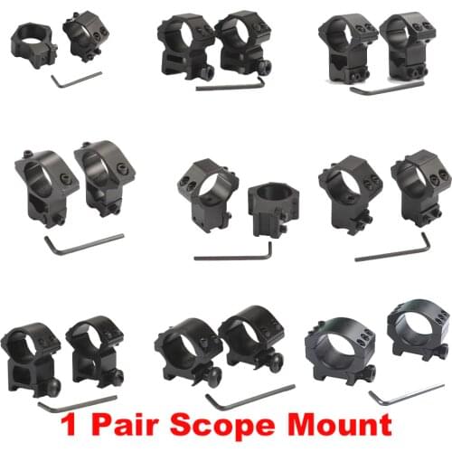 MIZUGIWA 2PCS 25.4mm / 30mm Scope Mount Ring 11MM Dovetail / 20MM Picatinny Rail High Or Low Air Gun Rifle Hunting Caza