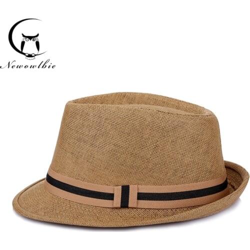 2021 Mens Korean fashion summer hat outdoor leisure sun hat Beach Hat straw breathable hat