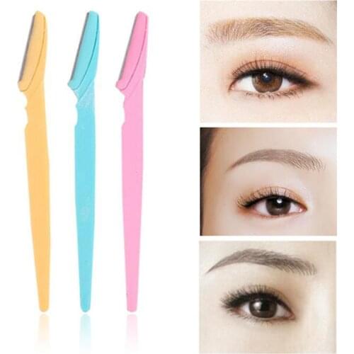 3Pcs/set Portable Eyebrow Trimmer Hair Remover Set Women Face Razor Eyebrow Trimmers Blades Shaver For Makeup Cosmetic Kit