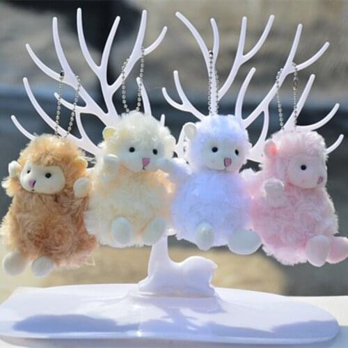 New cute 9cm little sheep colourful soft baby doll Pendant bag decoration festival christmas lovely gift for friend kid lover