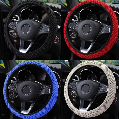 New Car Steering Wheel Cover Breathable Anti Slip Steering Covers Suitable 37-38cm Auto steering wheel protective Decoration