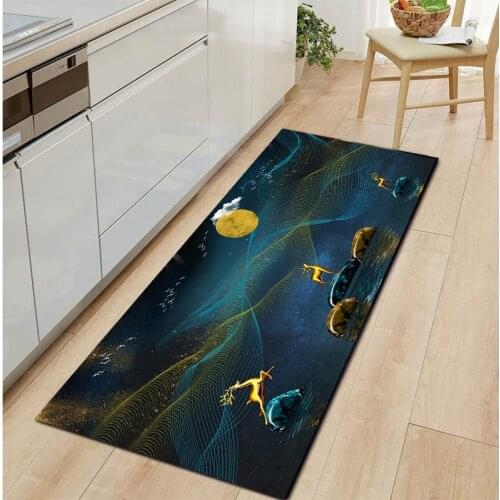 The New Modern Entrance Doormat Washable Kitchen Carpet Home Hallway Floor Decoration Living Room Long Rug Non-Slip Bath Mat