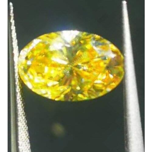 Wholesale Price 1CT Carat Golden Yellow Color Oval Shape Brilliant Cut Lab Created Sic Moissanites Loose Gem Stones For Ring