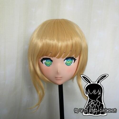 RB6523)Quality Handmade Female Resin Cosplay Japanese Role Anime Kigurumi Crossdress Doll Transgender Mask