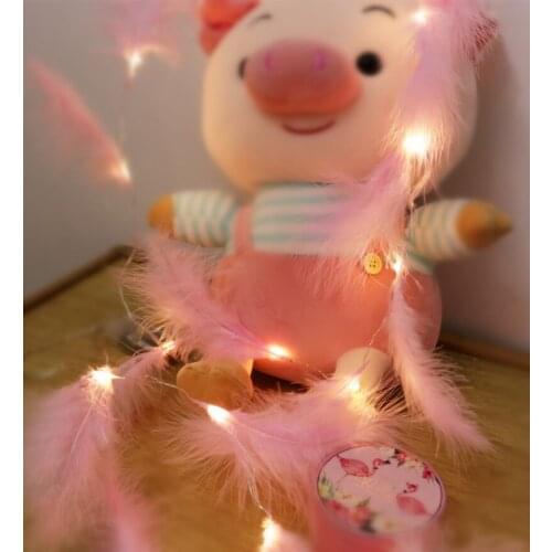 Christmas Led Strip Light Feather String Light Fairy Curtain Light Copper Wire for Bedroom Living Room Romantic Decoration Lamp