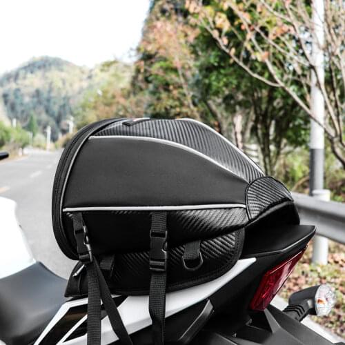 WOSAWE Waterproof Motorcycle Tail Bags Shoulder Bag Backpack Handbag Reflective Riding Racing Moto Motorbike Rear Seat Bag