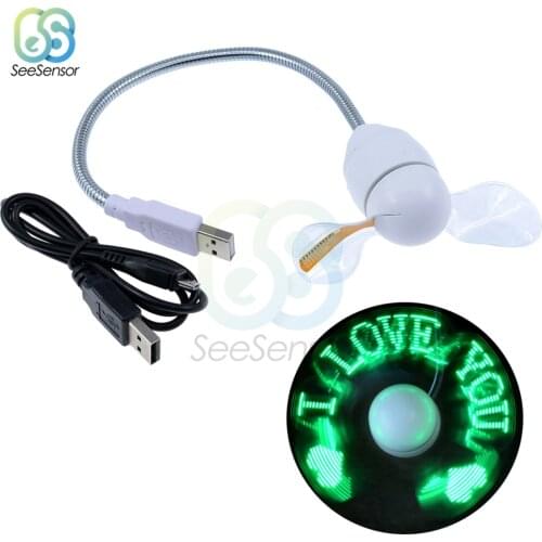 Plug&Play DIY Progaramming USB LED Message Fan for Laptop PC Notebook Programmable Character USB Editing Fan DC 5V