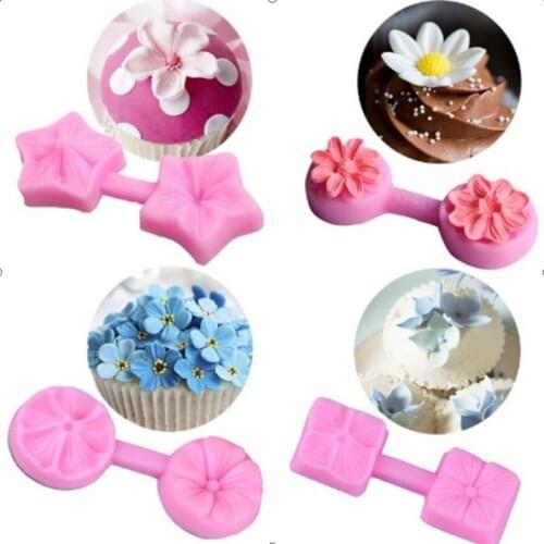 3D Five Petals Flower Silicone Mold Fondant Cake Decorating Tools Chocolate Confeitaria Baking Moulds Kitchen Accessories