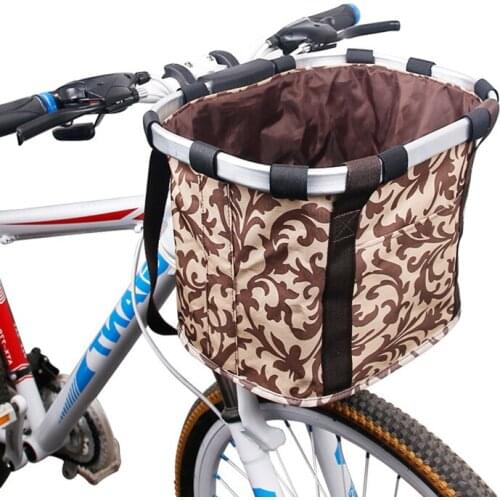 Pet Bicycle Carrier Bag Bicycle Basket Waterproof Pets Seat Bicycle Basket Front Removable BIke Basket Carrier Bag Cycling