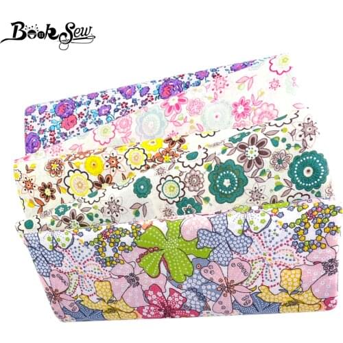 Booksew African Ankara Quilting Fabric Printed Floral Cotton Fabric for Sewing Home Textile Patchwork Fabric By the Meter