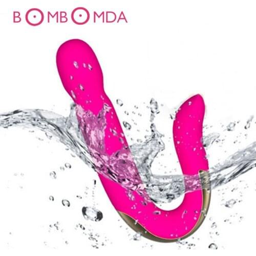 U Shape Av Wand Massage USB Rechargeable g Spot Vibrator Sex Toy Super Strong Two Motor Dual Vibration Adult Toy For Female