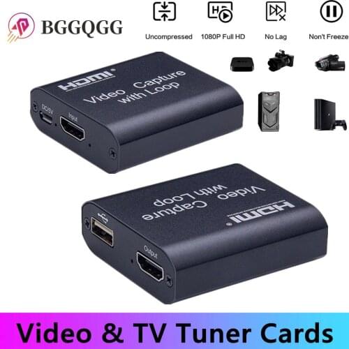 USB Video Capture Card HDMI-compatible To USB 2.0 HD 4K 1080P Video Recording Box For PS4 XBOX Phone Game Capture Broadcast HDTV
