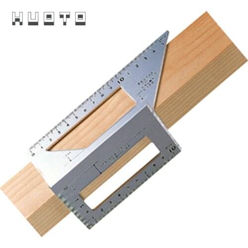 Japanese Aluminum Alloy Square Angle Ruler 45 degrees 90 degrees Gauge Protractor For Multifunctional Carpenter Woodworking Tool