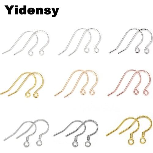 Yidensy 6pcs Sterling Silver Earring Hooks Clasps Rose Gold Color for DIY Ear Jewelry Making Findings Components Accessories