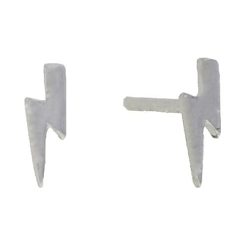 Simple Cute Style Lightning Shaped Stud Earrings for Women Pure 925 sterling silver Earrings Jewelry For girl child jewelry gift