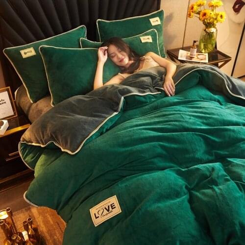 Winter Velvet Quilt Cover Soft Worm Short Plush Duvet Cover AB Side Good Quality Coral Fleece Quilt Cover Throw Mechanical Wash