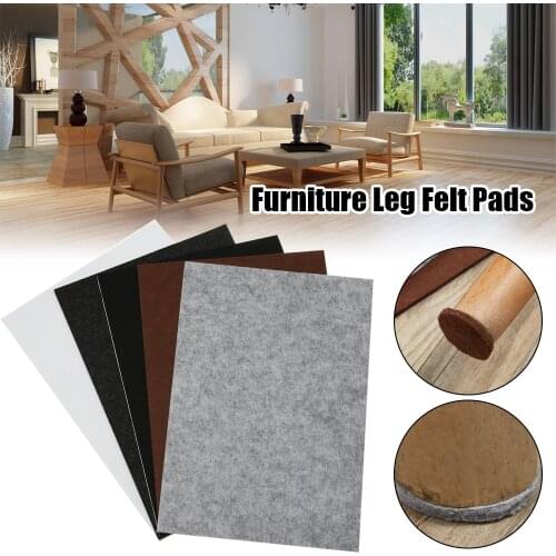 1Sheet 3/5mm 21*30cm Anti Slip Anti Noisy Chair Table Sofa Mats Self Adhesive Furniture Leg Felt Pads Anti Scratch DIY Cutting