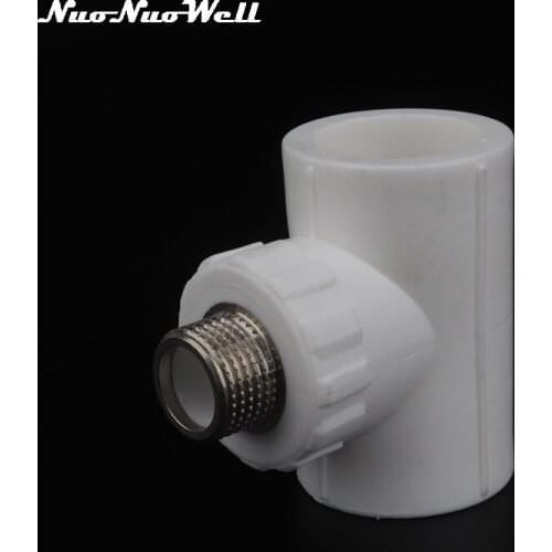 1pc PPR 1/2" 3/4" 1" Male Thread to 20mm 25mm 32mm 3 Way Connector PPR Pipe Plumbing Fittings PPR Water Pipe Tee Adapter