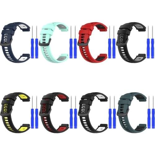 Replacement Steel Buckle Silicone Strap for Forerunner 735XT/220/230/235/620/630 Outdoor Bracelet of Smart Watch 1PC