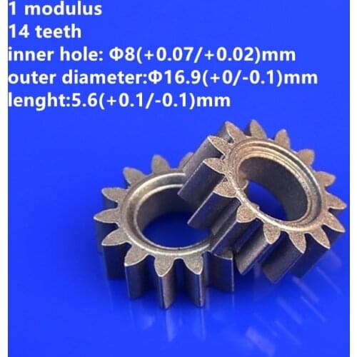 10pcs Powder Metallurgy Gear 1 Modulus 14 Teeth Inner Bore 8mm for Motor Gear Accessories