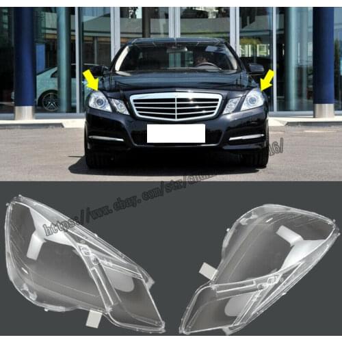 For Mercedes Benz E Class W212 2009-2012 Headlight Lens Headlamp Cover 2pcs