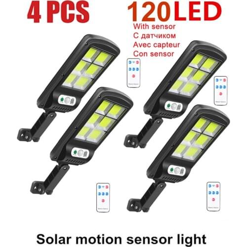 4pcs tabular oblong Solar Light Outdoor Solar Lamp with PIR Motion Sensor Powered Waterproof Wall Garden Yard Path Décor securit