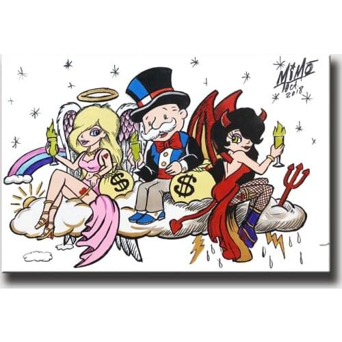 Alec Monopolys Rolls Royal Angel Devil , Painting Canvas Modern Art Decorative Wall Pictures Home Decor