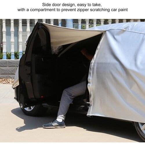 Car Cover Full Sedan Covers with Reflective Strip Sunscreen Protection Dustproof &Waterproof UV Scratch-Resistant Universal