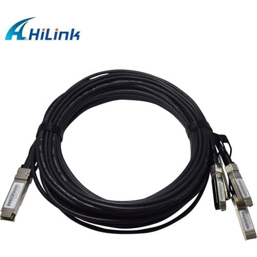 Free Shipping! 5M Switch Direct Attach Copper QSFP 40G QSFP to 4 SFP+ Passive QSFP-4SFP10G-CU5M DAC Cable