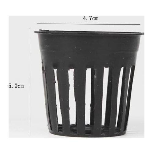 Free Shipping 600Pcs Deep 50mm Plastic Fixed Net Planting Pot Basket Hydroponic Plants Grow Systems Flowers Fitted Fixtures