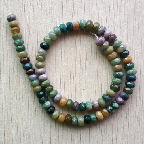 Fashion good quality natural india onyx Abacus cut faceted charm beads 5x8mm For jewelry Accessories making 78pcs/lot wholesale