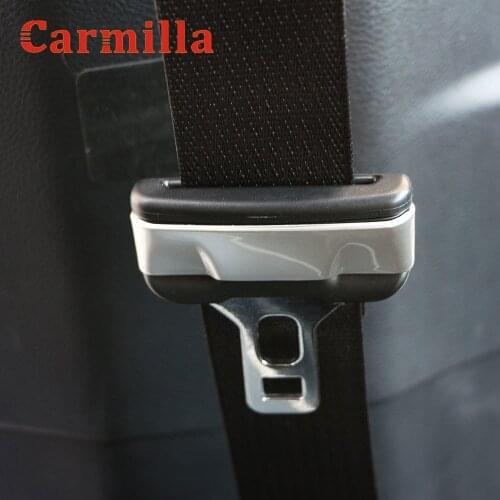 Carmilla Car Decorative Patch for Tesla Model 3 Model3 2016 2017 2018 2019 2020 2021 ABS Driving Seat Belt Decorative Patch 2Pcs