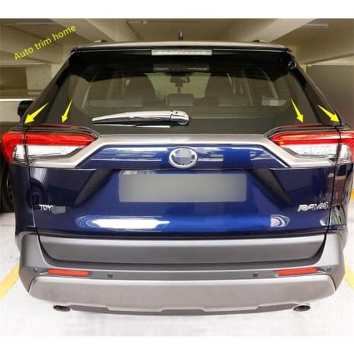 Rear Tailgate Lights Lamp Eyelid Eyebrow Strip Cover Trim Fit For TOYOTA RAV4 RAV 4 XA50 2019 2020 2021 ABS Auto Accessories