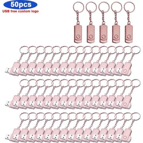 50pcs/lot Mini USB 2.0 32GB 64GB Real capaciteit usb flash drive pendrive 16GB 8GB pen drive u disk memory stick usb Free logo
