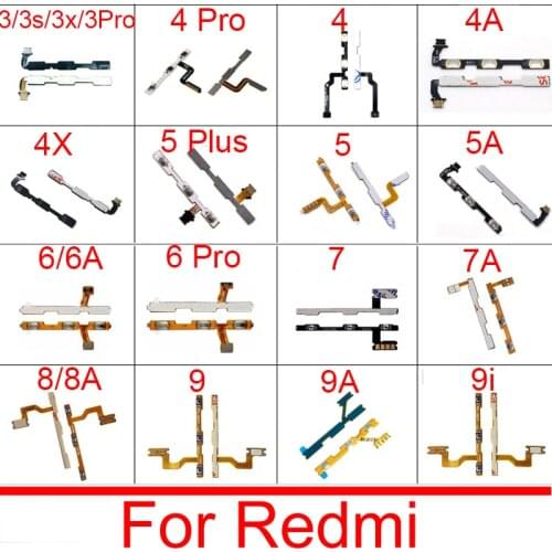 Power&Volume Button For Xiaomi Redmi 3 3s 3x 3 4 4A 4X 5 5A 6 6A 7 7A 8 8A K20 S2 Go Pro Plus Audio Control Flex Cable Ribbon