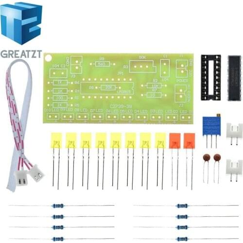 GREATZT Funny 10 Audio Level Indicator LM3915 DIY Kit Electronic Audio Indicator Suite