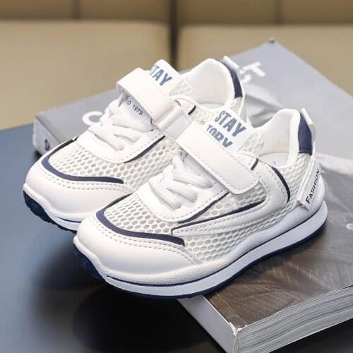 Summer Kids Chunky Sneakers Breathable Children Girls Casual Shoes Outdoor Boys Sport Shoes Lace-up Mesh Fashion Slip-on Tennis
