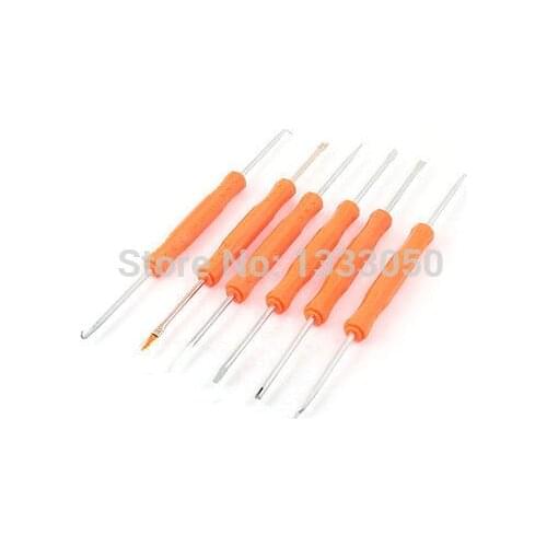 Hot selling 6 in 1 Orange Plastic Wrapped Handle Circuit Board Welding Solder Assist Set