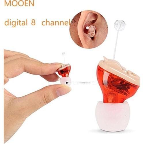 Best 8 channel Hearing Aids Audifonos for Deafness Adjustable Micro Wireless Mini Size Invisible Hearing Aid Ear Sound Amplifier