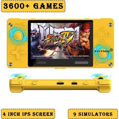A380 Mini Retro Handheld Video Game Console Classic Kids Game Players 4 Inch IPS Screen 3D Rocker HD TV Out Built-in 3600+ Games