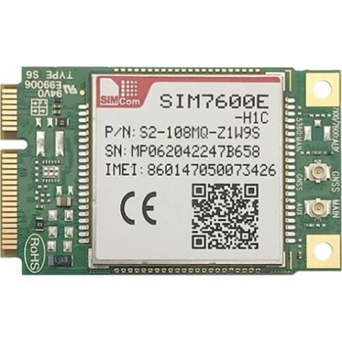 SIMCOM SIM7600E-H1C MINIPCIE Multi Band LTE Module CAT1 4G LCC type B1 B3 B7 B8 B20 Low cost SIM7600EH1C