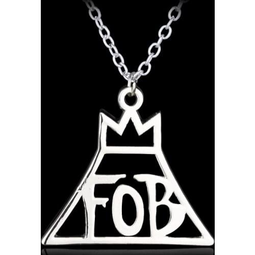 MOCHUN Fashion Letter FOB Pendant Necklace Jewelry Rock Band Fall Out Boy Rock Music Logo Choker Necklace -30