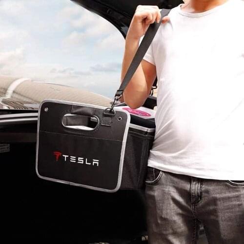 Car Trunk Storage Organizer Collapsible Cargo Storage Container Portable Car Storage Bag for Tesla Model 3 /Model X/Model S