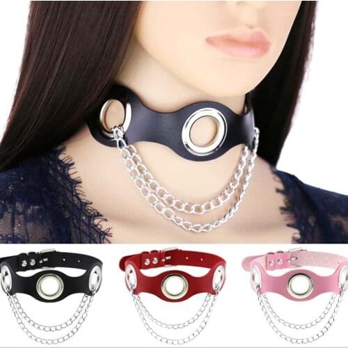 Sexy punk Trendy Link Chain Necklaces For Women Men Round Choker On The Neck Collar Fashion Female girl boy Accessories Jewelry