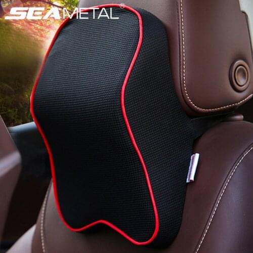 Car Headrest Pillow Neck Cushion Interior Head Neck Protector Universal Auto Head Pillows Memory Cotton Travel Rest Accessories