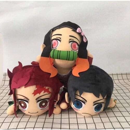 45CM Japanese Manga Anime Plushies Pillow Cushion Demon Slayer Kimetsu No Yaiba Tanjirou Nezuko Doll Stuffed Plush Toys