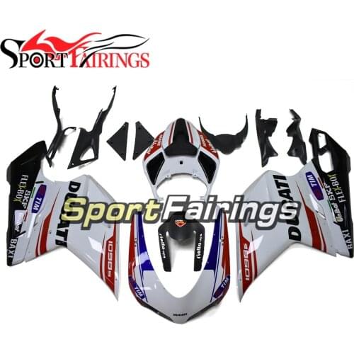 White Red Black Full Fairing For Ducati 1098 848 1198 1098s 848s 1198s 07 08 09 10 11 12 ABS Plastic Kit Cowling Body Work Cover