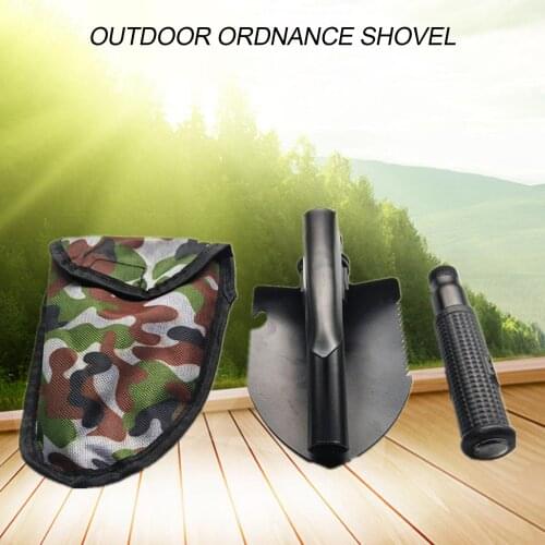 Portable Multifunction Camping Shovel Steel Survival Folding Shovels Military Tactical Shovel For Hiking Outdoor Garden Shovels